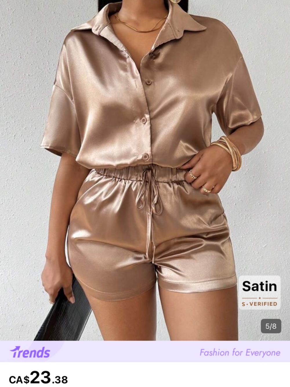 Satin Short Set - Picture 5 of 7